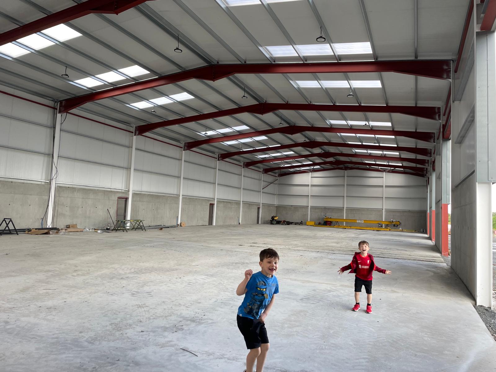 New workshop complete — ready to be kitted out.